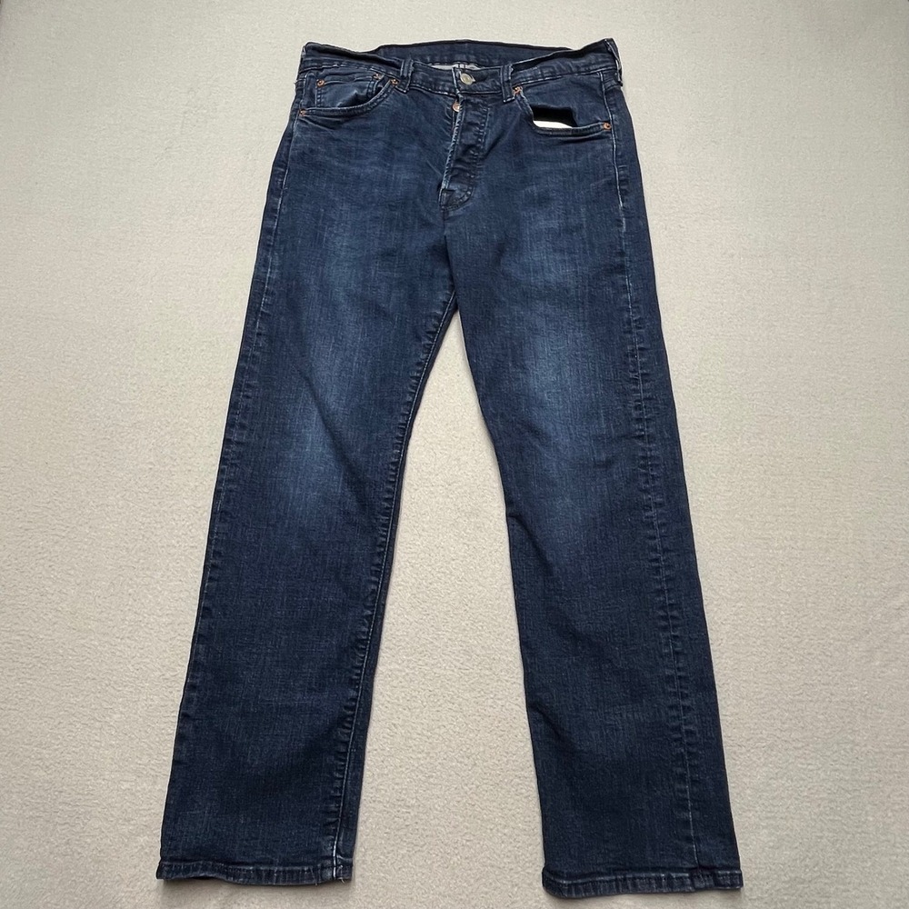 VTG style Levis 501 XX Men Jeans 33x30 (fit 32x 29) Blue denim Straight Leg Bfly